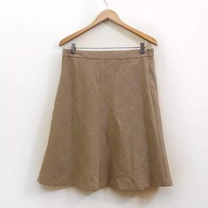 Banana republic fall brown plaid skirt size 10